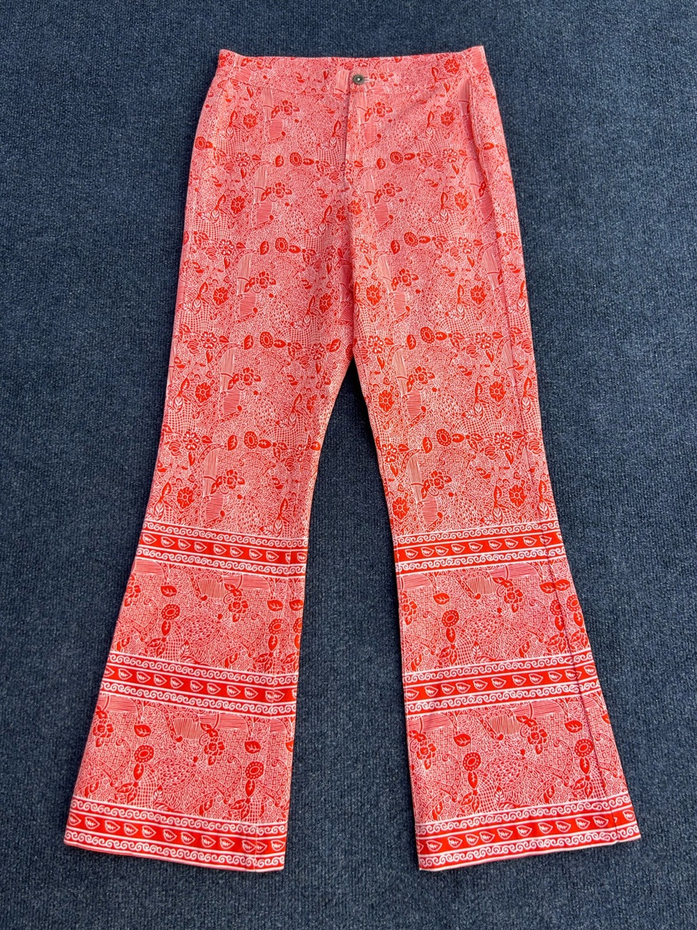 Julia Amory Bell Pants Twill in Tangerine Small